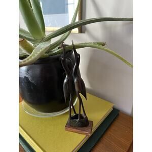 Vintage Crane Birds Statue Figurine